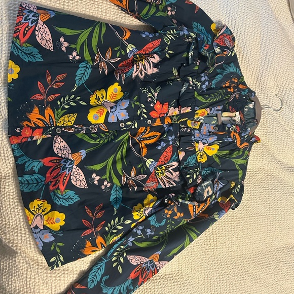 Floral Ruffle Blouse - Multicolor - Picture 2 of 2